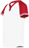 Augusta Sportswear Girls Cutter+ Henley Jersey 6918 WHITE/SCARLET S