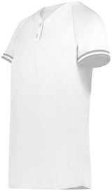 Augusta Sportswear Girls Cutter+ Henley Jersey 6918 WHITE/SILVER S