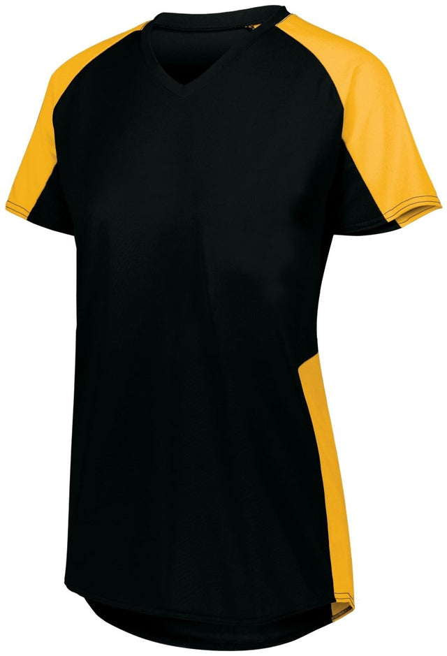 Augusta Sportswear Girls Cutter Jersey 1523 BLACK/GOLD S