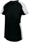 Augusta Sportswear Girls Cutter Jersey 1523 BLACK/WHITE S