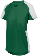 Augusta Sportswear Girls Cutter Jersey 1523 DARK GREEN/WHITE S