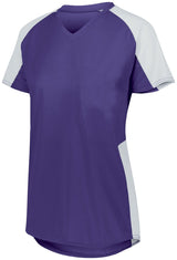 Augusta Sportswear Girls Cutter Jersey 1523 PURPLE/WHITE S