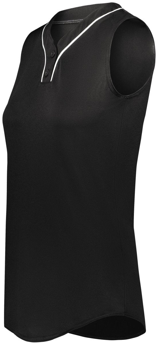 Augusta Sportswear Girls Cutter+ Sleeveless Jersey 6914 BLACK/WHITE S