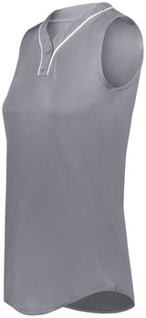 Augusta Sportswear Girls Cutter+ Sleeveless Jersey 6914 GRAPHITE/WHITE S