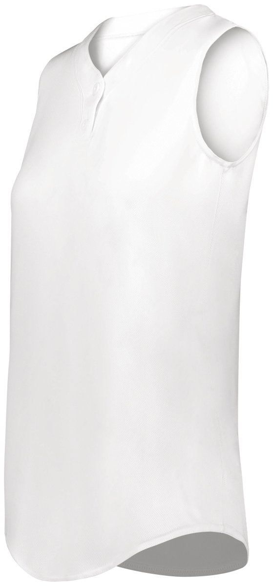 Augusta Sportswear Girls Cutter+ Sleeveless Jersey 6914 WHITE S