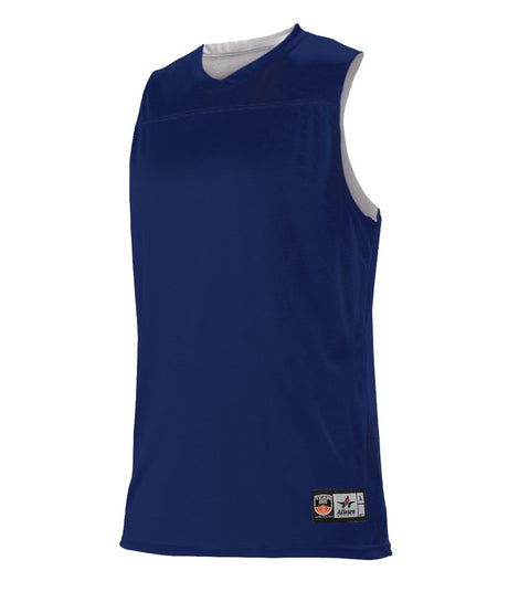 Augusta Sportswear GIRLS NBA REVERSIBLE BASKETBALL TEAM JERSEY - Augusta Sportswear A105BG NAVY/WHITE (BA) S