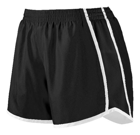 Augusta Sportswear Girls Pulse Team Shorts 1266 BLACK/BLACK/WHITE S