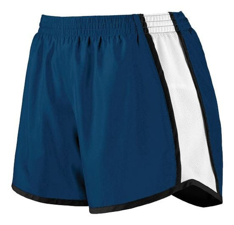 Augusta Sportswear Girls Pulse Team Shorts 1266 NAVY/WHITE/BLACK S
