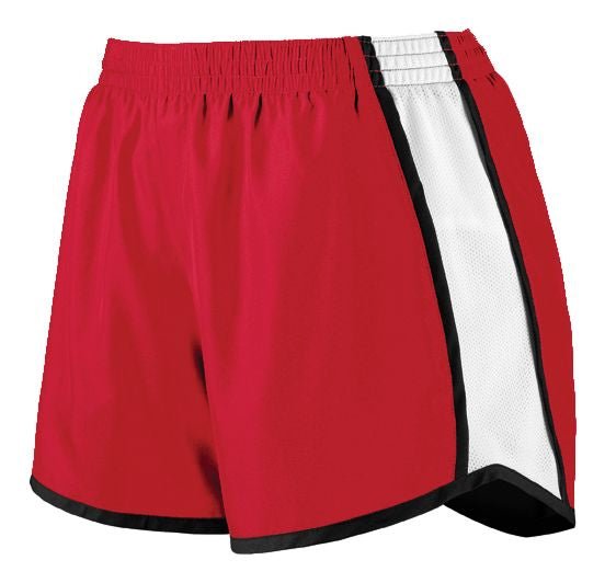 Augusta Sportswear Girls Pulse Team Shorts 1266 RED/WHITE/BLACK S