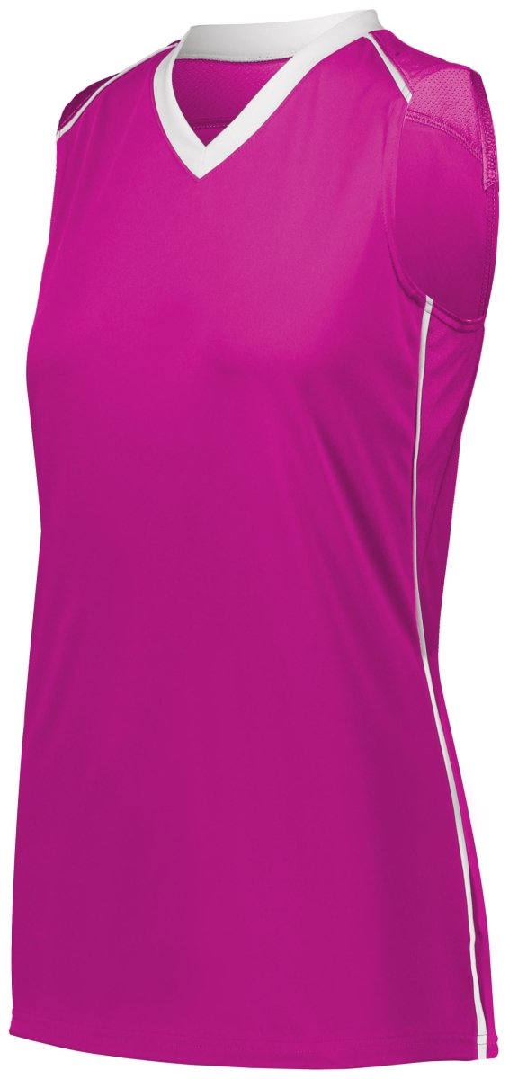 Augusta Sportswear Girls Rover Jersey 1688 POWER PINK/WHITE S
