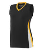 Augusta Sportswear Girls Tornado Jersey 1356 BLACK/GOLD/WHITE S