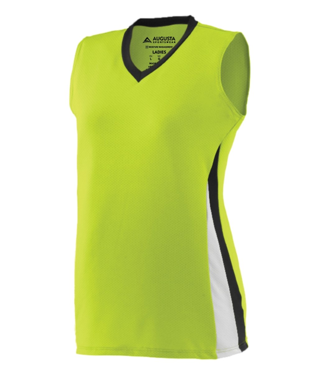 Augusta Sportswear Girls Tornado Jersey 1356 LIME/BLACK/WHITE S