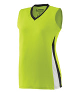 Augusta Sportswear Girls Tornado Jersey 1356 LIME/BLACK/WHITE S