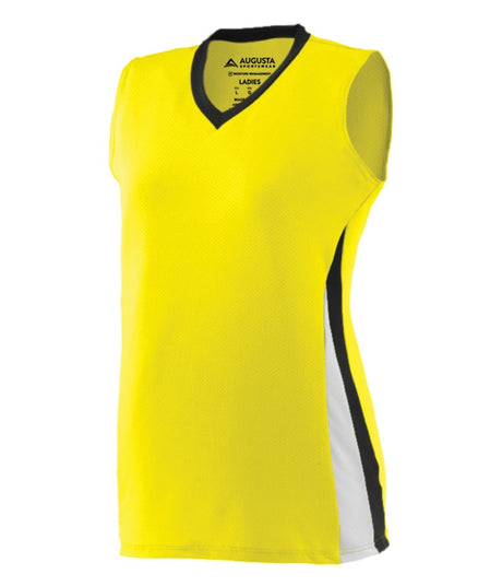 Augusta Sportswear Girls Tornado Jersey 1356 POWER YELLOW/BLACK/WHITE S
