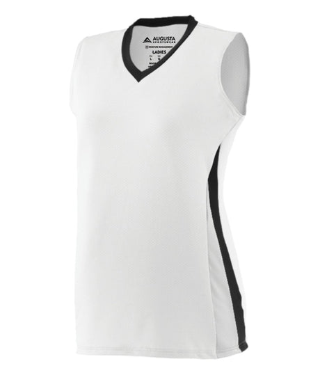 Augusta Sportswear Girls Tornado Jersey 1356 WHITE/BLACK/WHITE S