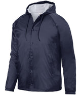 Augusta Sportswear Hooded Coach's Jacket 3102 NAVY S