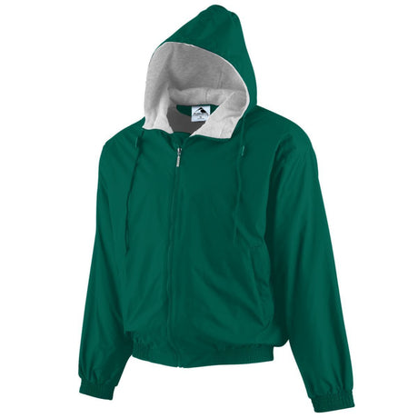 Augusta Sportswear Hooded Taffeta Jacket/Fleece Lined 3280 DARK GREEN S