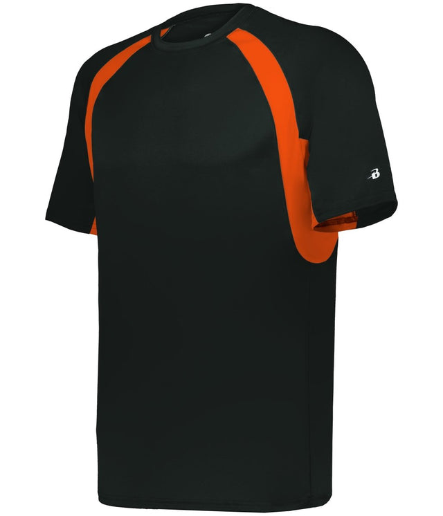 Augusta Sportswear HOOK TEE 414400 BLACK/BT. ORANGE (BA) S