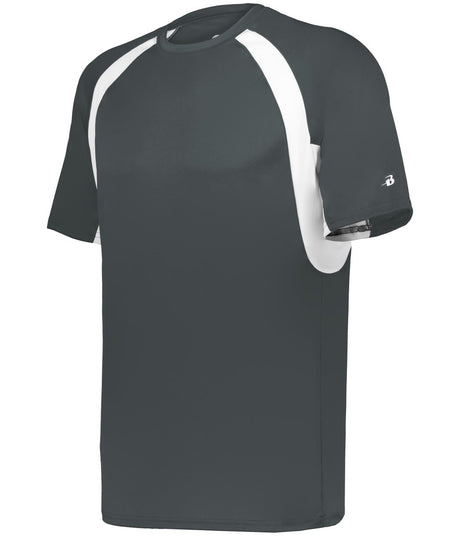 Augusta Sportswear HOOK TEE 414400 GRAPHITE/WHITE (BA) S