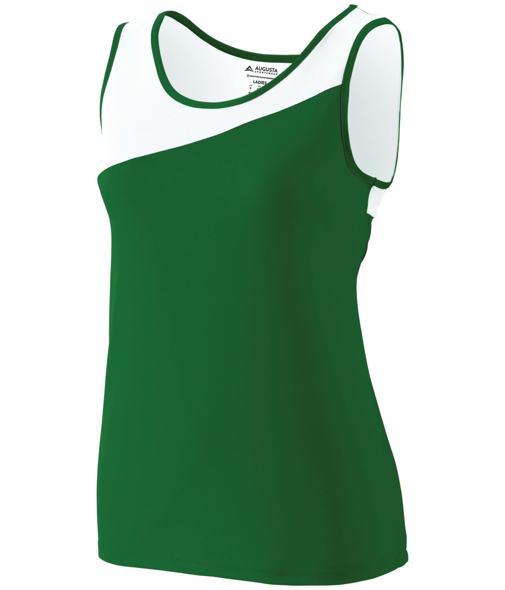 Augusta Sportswear Ladies Accelerate Jersey 354 DARK GREEN/WHITE S
