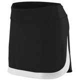 Augusta Sportswear Ladies Action Color Block Skort 2410 BLACK/WHITE S