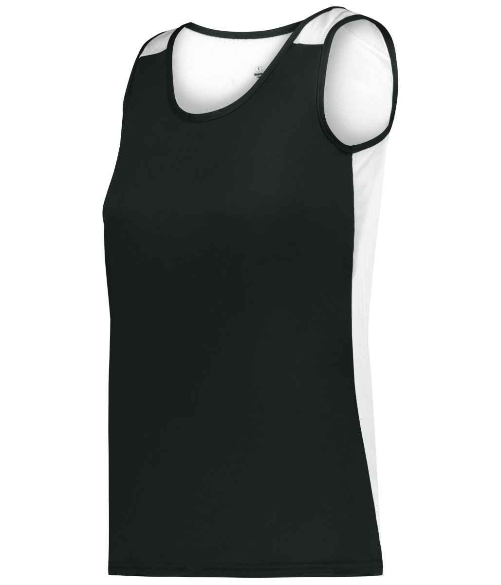Augusta Sportswear LADIES ARROW MESH BACK SINGLE - Augusta Sportswear 896800 BLACK/WHITE (BA) S