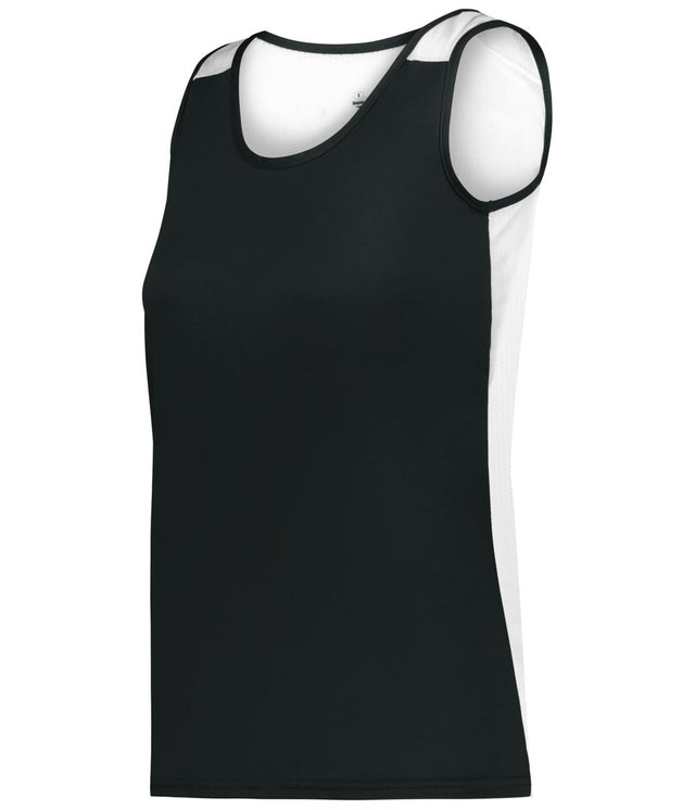 Augusta Sportswear LADIES ARROW MESH BACK SINGLE - Augusta Sportswear 896800 BLACK/WHITE (BA) S