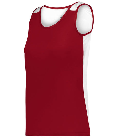 Augusta Sportswear LADIES ARROW MESH BACK SINGLE - Augusta Sportswear 896800 RED/WHITE (BA) S