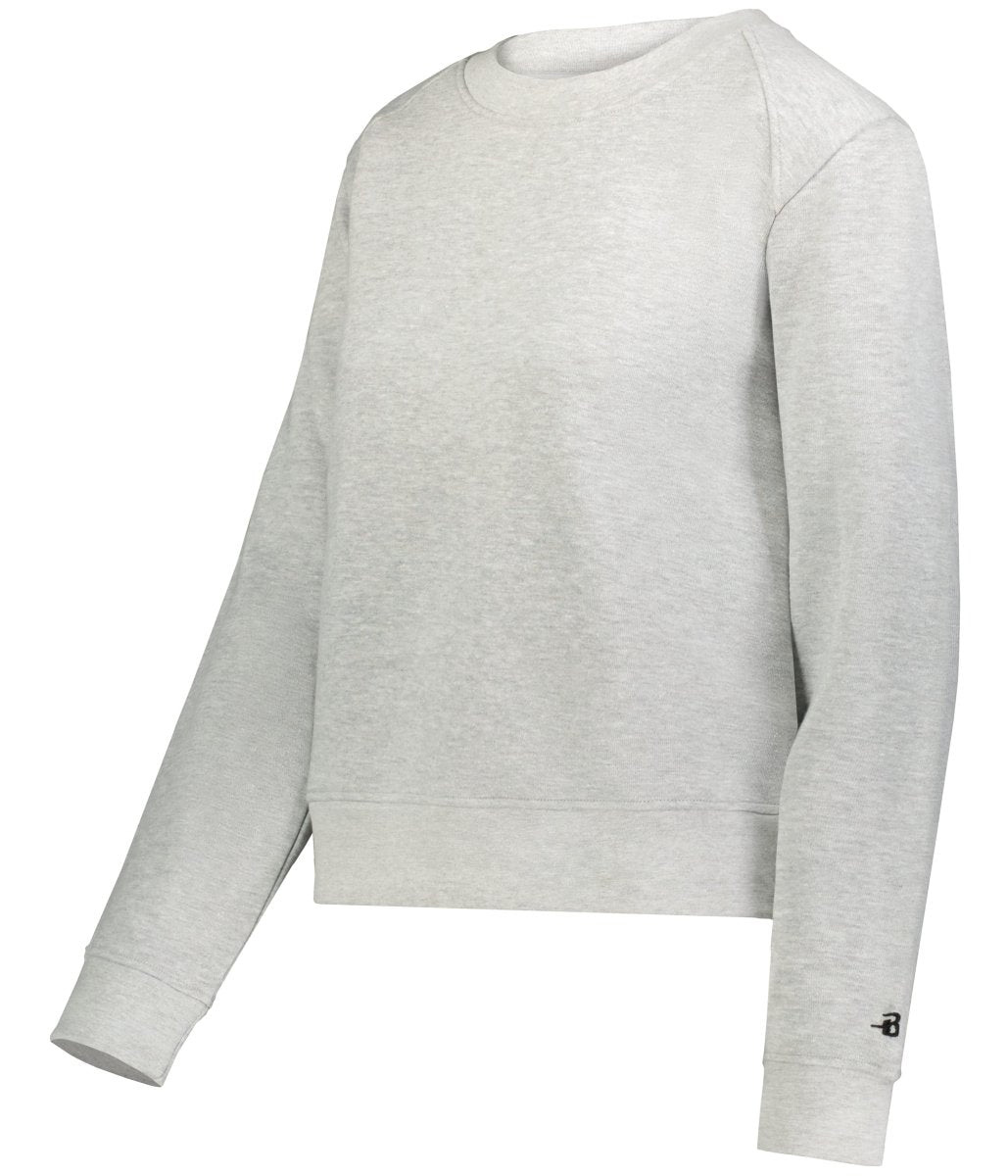 Augusta Sportswear LADIES ATHLETIC FLEECE CROP CREW 126300 OXFORD (BA) S