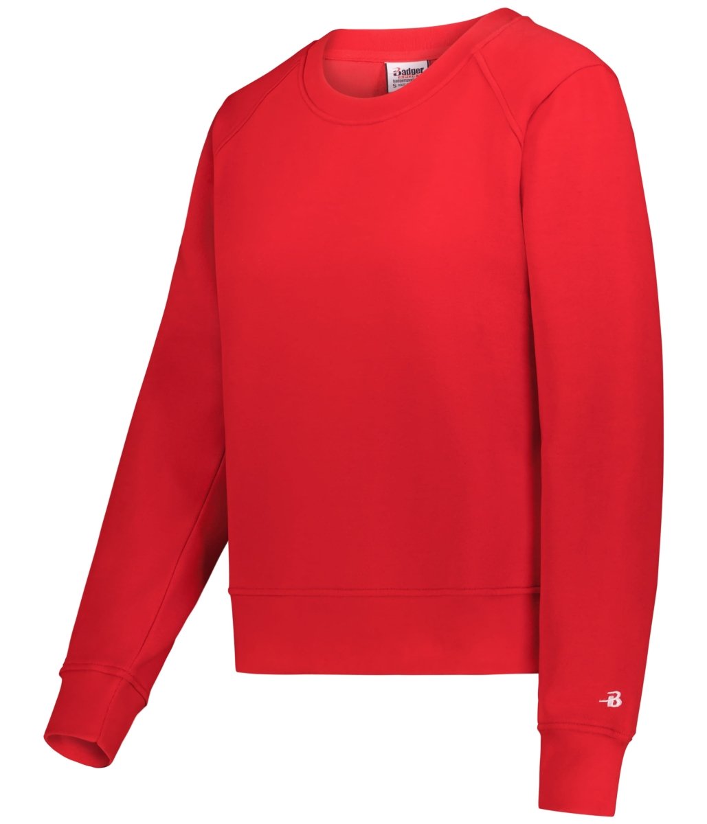 Augusta Sportswear LADIES ATHLETIC FLEECE CROP CREW 126300 RED (BA) S