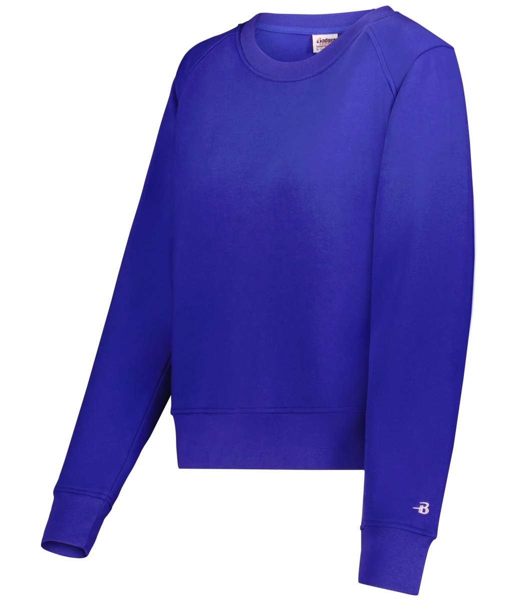 Augusta Sportswear LADIES ATHLETIC FLEECE CROP CREW 126300 ROYAL (BA) S