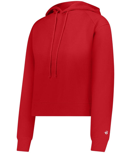 Augusta Sportswear LADIES ATHLETIC FLEECE CROP HOODIE 126100 RED (BA) S