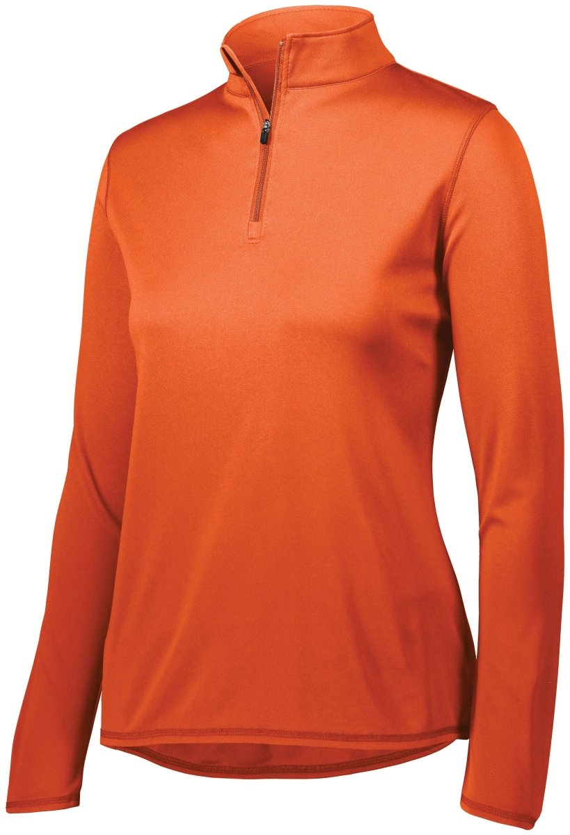 Augusta Sportswear Ladies Attain Wicking 1/4 Zip Pullover 2787 ORANGE S
