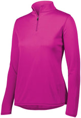 Augusta Sportswear Ladies Attain Wicking 1/4 Zip Pullover 2787 POWER PINK S