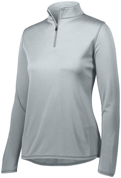Augusta Sportswear Ladies Attain Wicking 1/4 Zip Pullover 2787 SILVER S