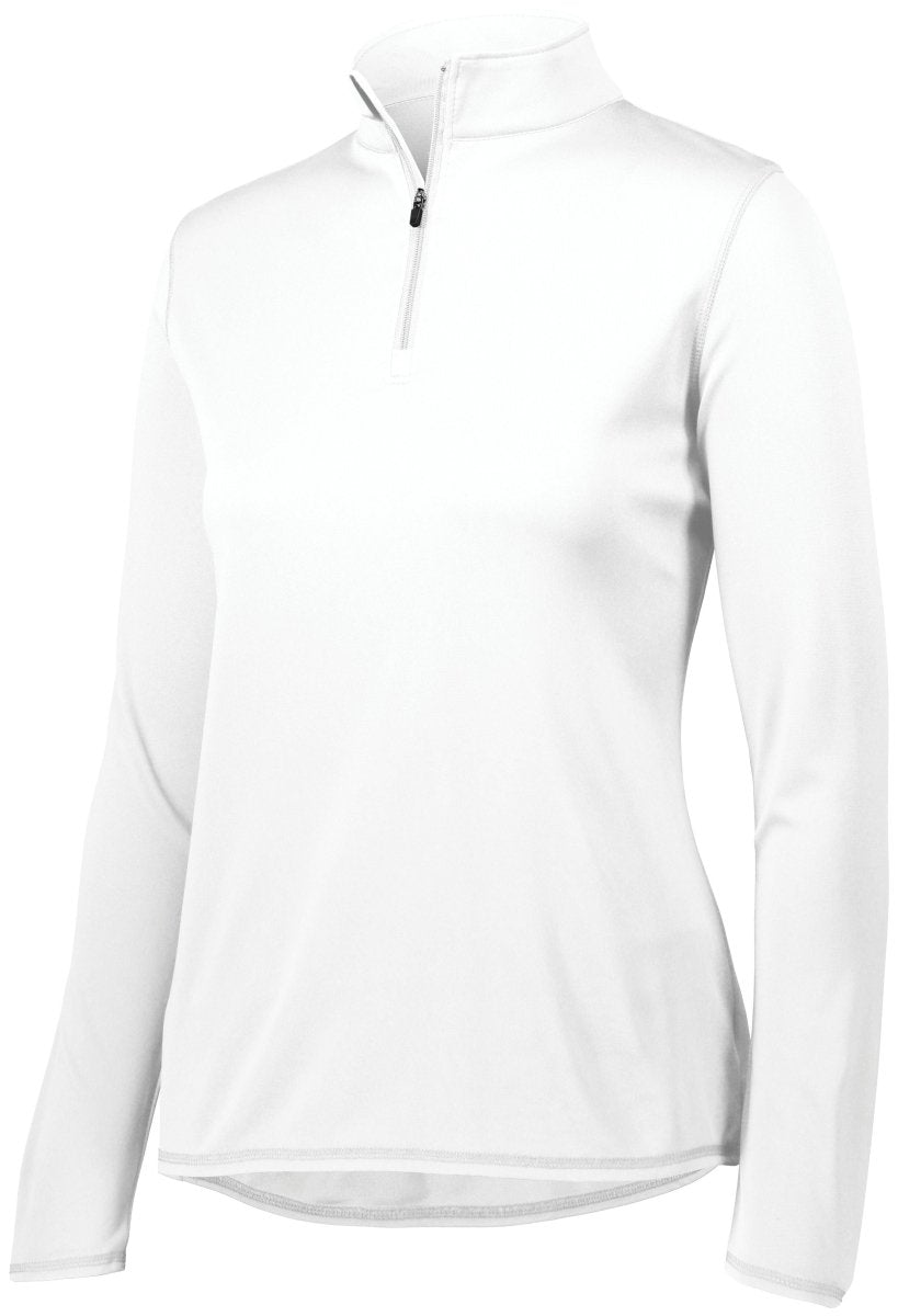 Augusta Sportswear Ladies Attain Wicking 1/4 Zip Pullover 2787 WHITE S