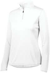 Augusta Sportswear Ladies Attain Wicking 1/4 Zip Pullover 2787 WHITE S