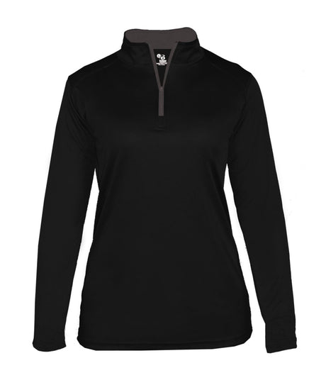 Augusta Sportswear LADIES B - CORE 1/4 ZIP PULLOVER 410300 BLACK/GRAPHITE (BA) S