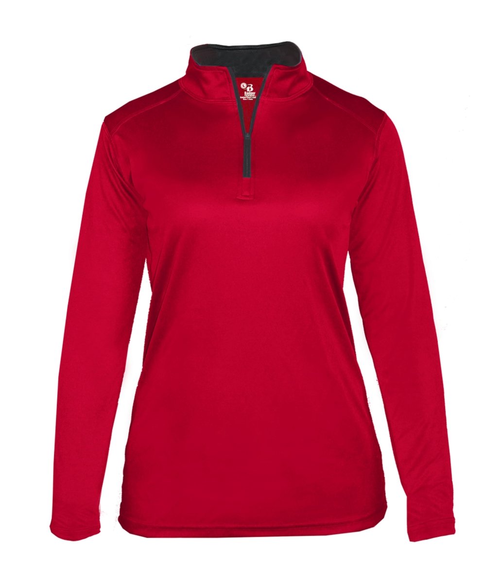 Augusta Sportswear LADIES B - CORE 1/4 ZIP PULLOVER 410300 RED/GRAPHITE (BA) S