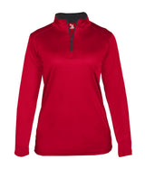 Augusta Sportswear LADIES B - CORE 1/4 ZIP PULLOVER 410300 RED/GRAPHITE (BA) S