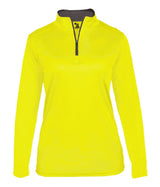 Augusta Sportswear LADIES B - CORE 1/4 ZIP PULLOVER 410300 SAFETY YELLOW/GRAPH (BA) S