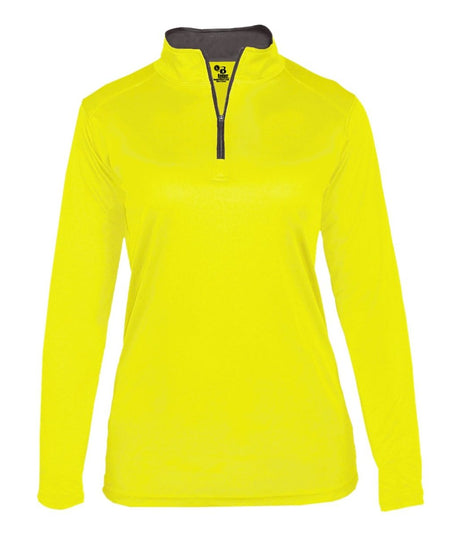 Augusta Sportswear LADIES B - CORE 1/4 ZIP PULLOVER 410300 SAFETY YELLOW/GRAPH (BA) S