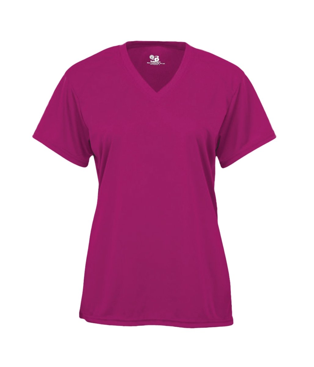Augusta Sportswear LADIES B - CORE V - NECK TEE 416200 HOT PINK (BA) S