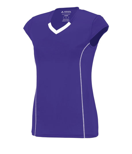 Augusta Sportswear Ladies Blash Jersey 1218 PURPLE/WHITE S