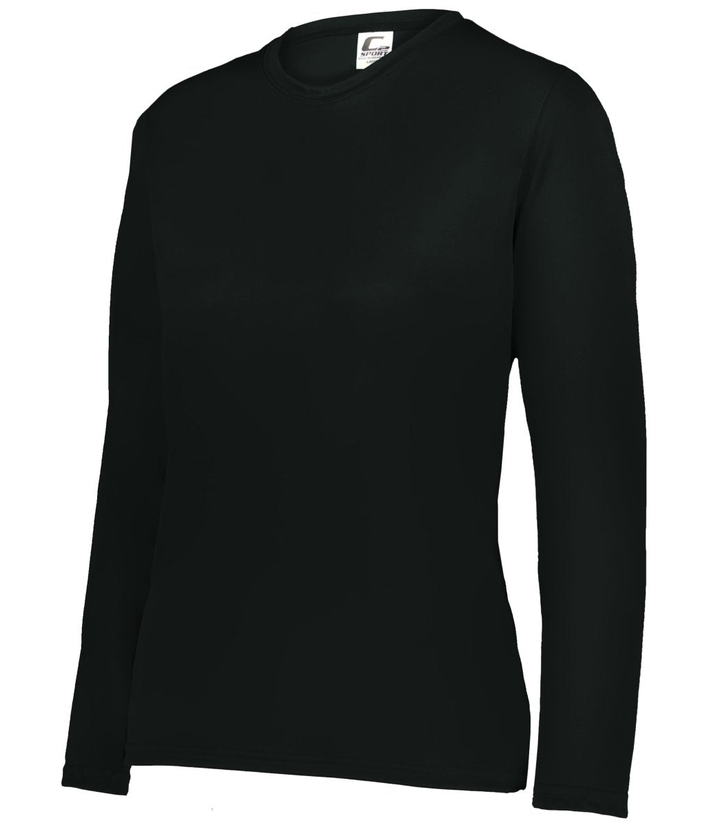 Augusta Sportswear LADIES C2 LONG SLEEVE TEE 560400 BLACK S
