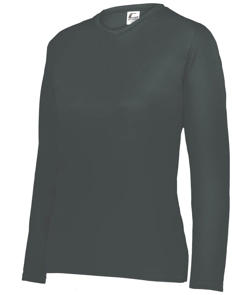 Augusta Sportswear LADIES C2 LONG SLEEVE TEE 560400 GRAPHITE (BA) S