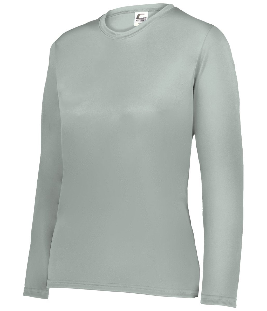 Augusta Sportswear LADIES C2 LONG SLEEVE TEE 560400 SILVER (BA) S