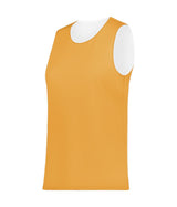 Augusta Sportswear LADIES C2 MESH REVERSIBLE BASKETBALL JERSEY 567800 GOLD/WHITE (BA) S
