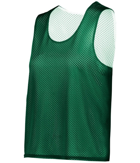Augusta Sportswear LADIES C2 REVERSIBLE MESH LACROSSE PINNIE 566000 FOREST/WHITE (BA) XS