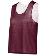 Augusta Sportswear LADIES C2 REVERSIBLE MESH LACROSSE PINNIE 566000 MAROON/WHITE (BA) XS